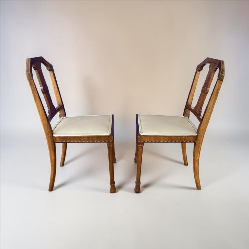 A PAIR OF ART DECO SIDEBEDROOM CHAIRS - ADDITIONAL PHOTO 5