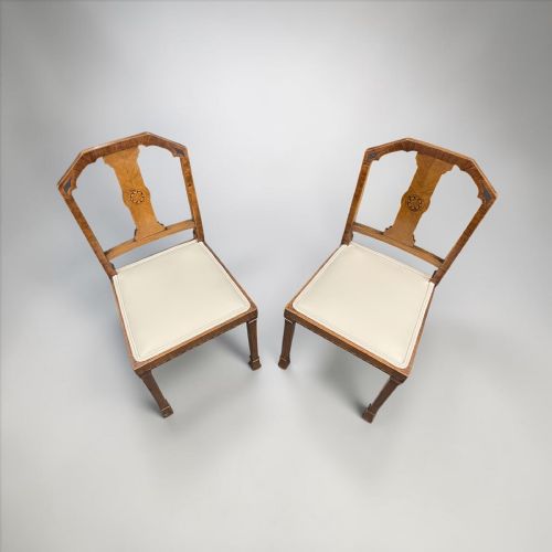 A PAIR OF ART DECO SIDEBEDROOM CHAIRS - ADDITIONAL PHOTO 7