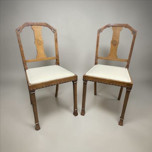 A PAIR OF ART DECO SIDEBEDROOM CHAIRS - ADDITIONAL PHOTO 9