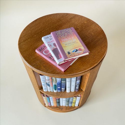 ART DECO REVOLVING LIBRARY BOOKCASE - ADDITIONAL PHOTO 2