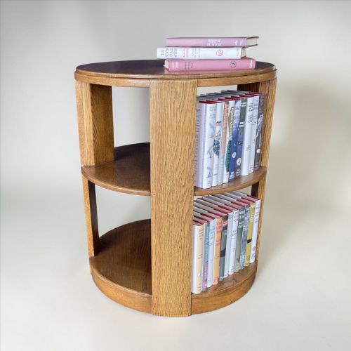 ART DECO REVOLVING LIBRARY BOOKCASE - ADDITIONAL PHOTO 4