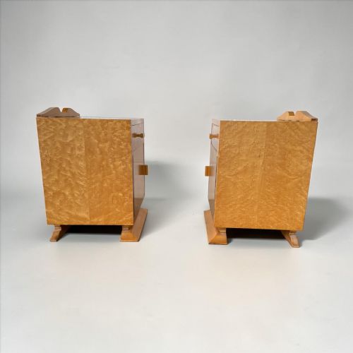 A PAIR OF ART DECO SCANDINAVIAN BEDSIDE TABLES - ADDITIONAL PHOTO 7
