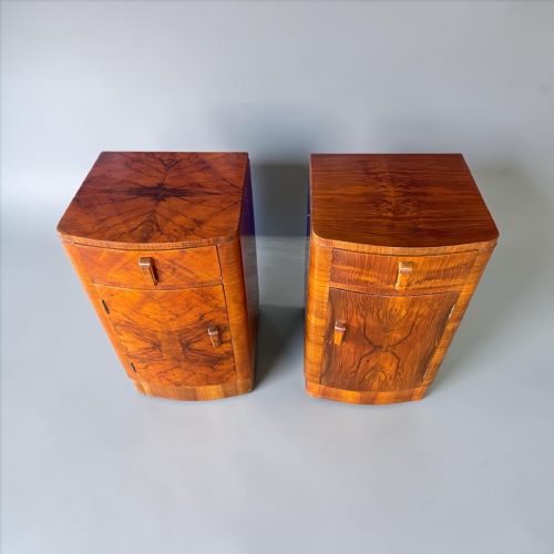 A Pair of Art Deco Bedside Tables