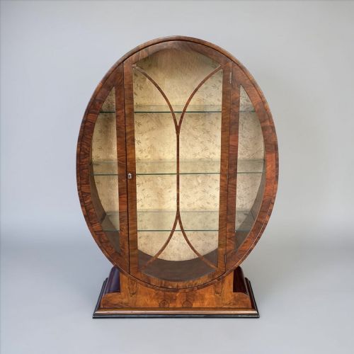 Art Deco Oval Display Cabinet