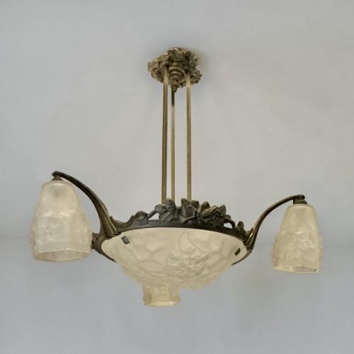 Art Deco Ceiling Light by Degué