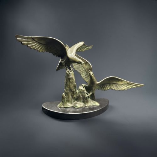 Art Deco Large Bronze Sculpture by Badini