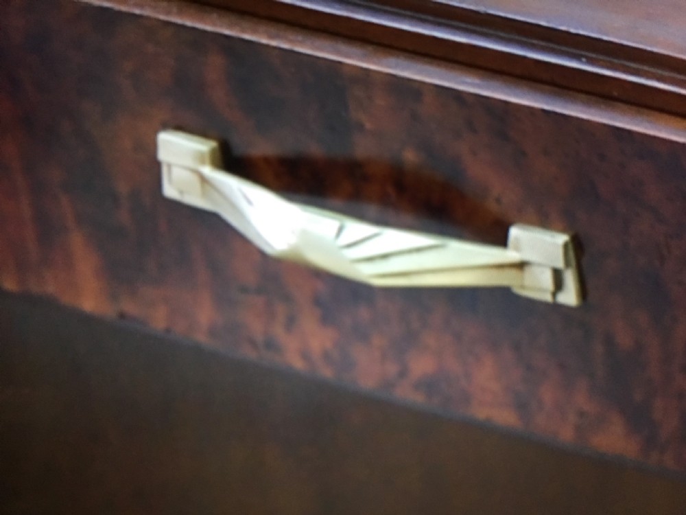 A Stunning French Art Deco Walnut Partners Desk.  View II