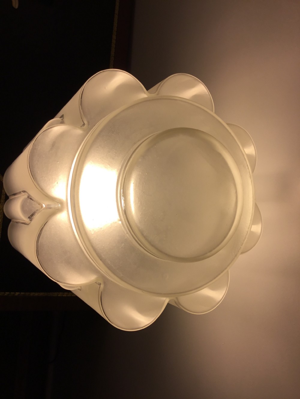 A Striking Art Deco, Glass and chrome table light by Kaza, France. View II