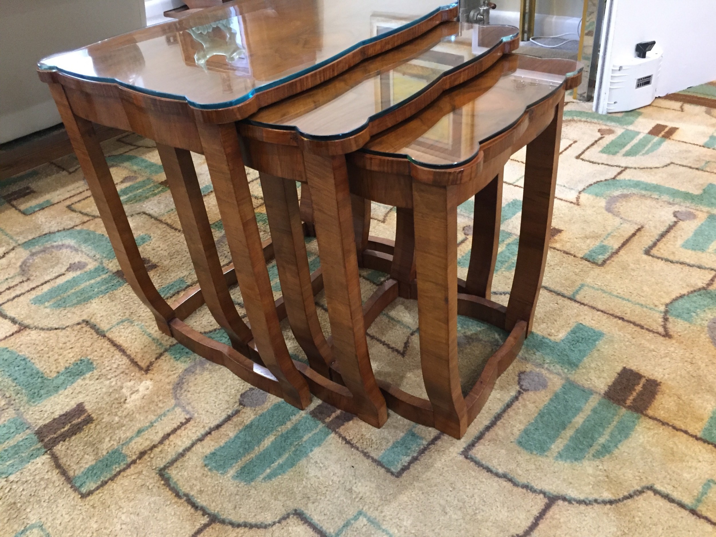 A Fine and Rare Nest of Three Epstein Side tables.