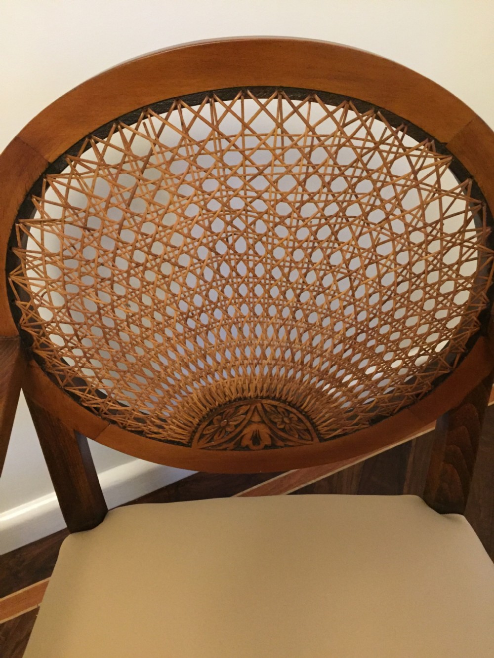 A Pair of Fine 1920’s Walnut Bergere Chairs. View VI