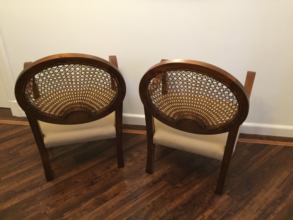 A Pair of Fine 1920’s Walnut Bergere Chairs. View IX