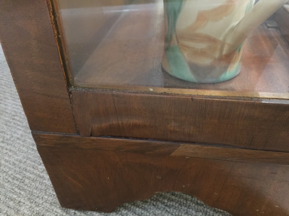 A Good Quality Art Deco Walnut Display Cabinet View VI