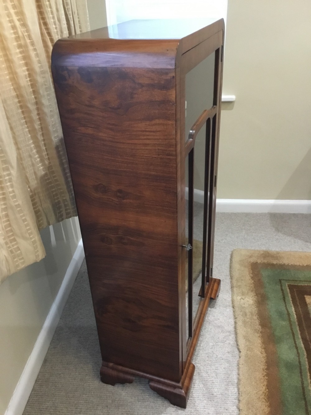 An Art Deco Walnut Display Cabinet View II