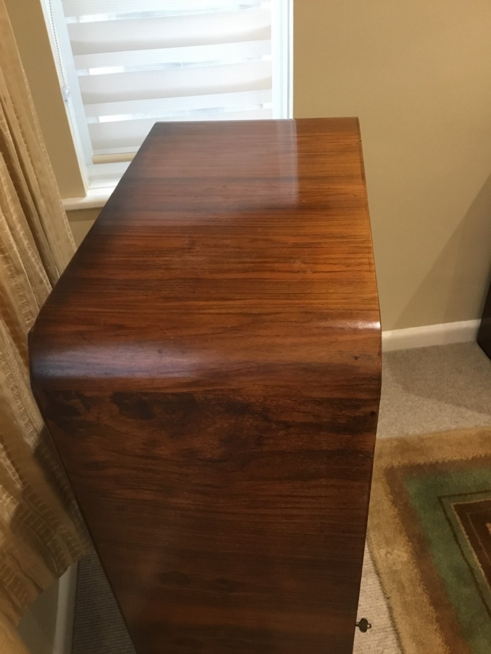 An Art Deco Walnut Display Cabinet View V