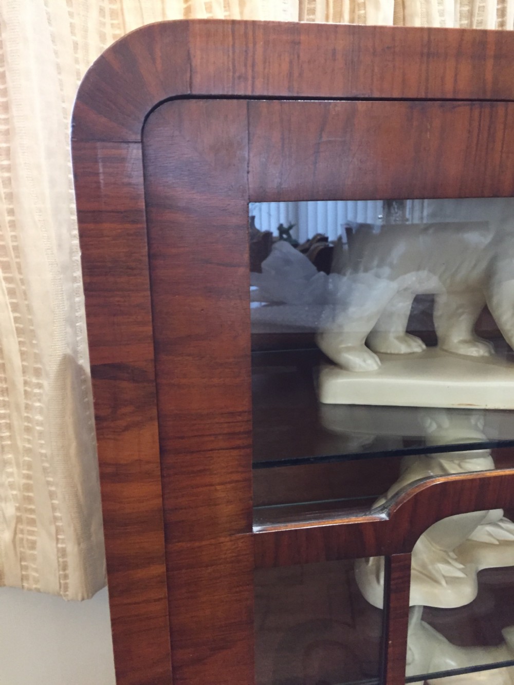 An Art Deco Walnut Display Cabinet View VI