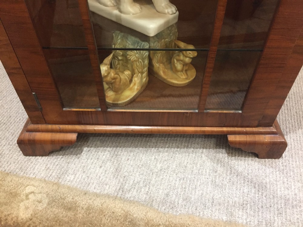 An Art Deco Walnut Display Cabinet View VII