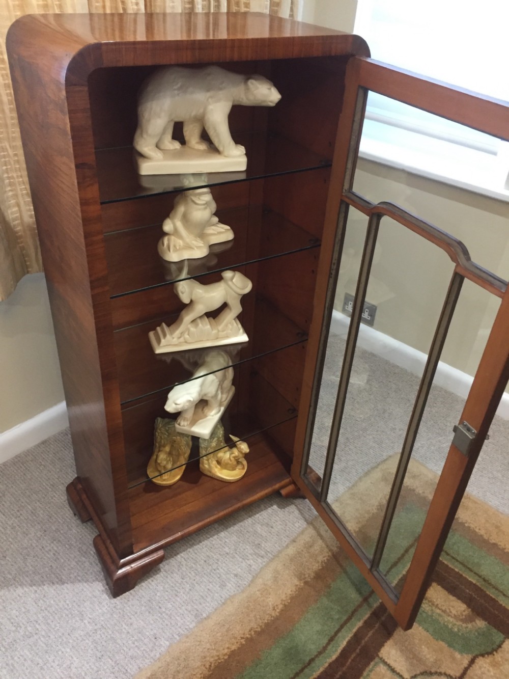 An Art Deco Walnut Display Cabinet View VIII