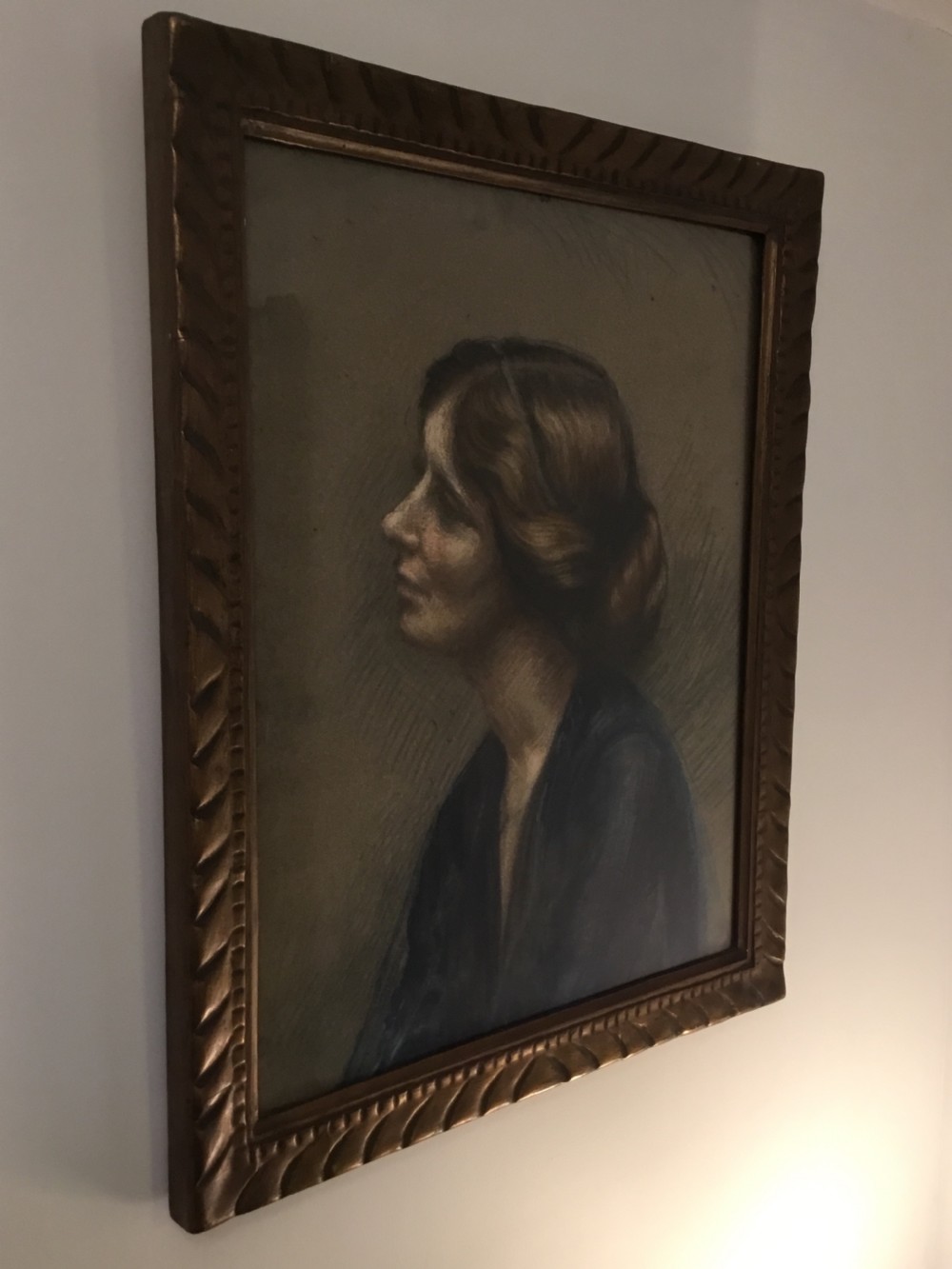A pastel portrait from the Art Deco era. View II