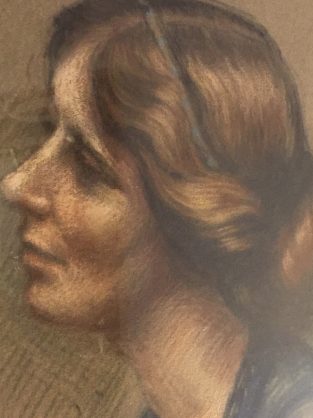 A pastel portrait from the Art Deco era. View III