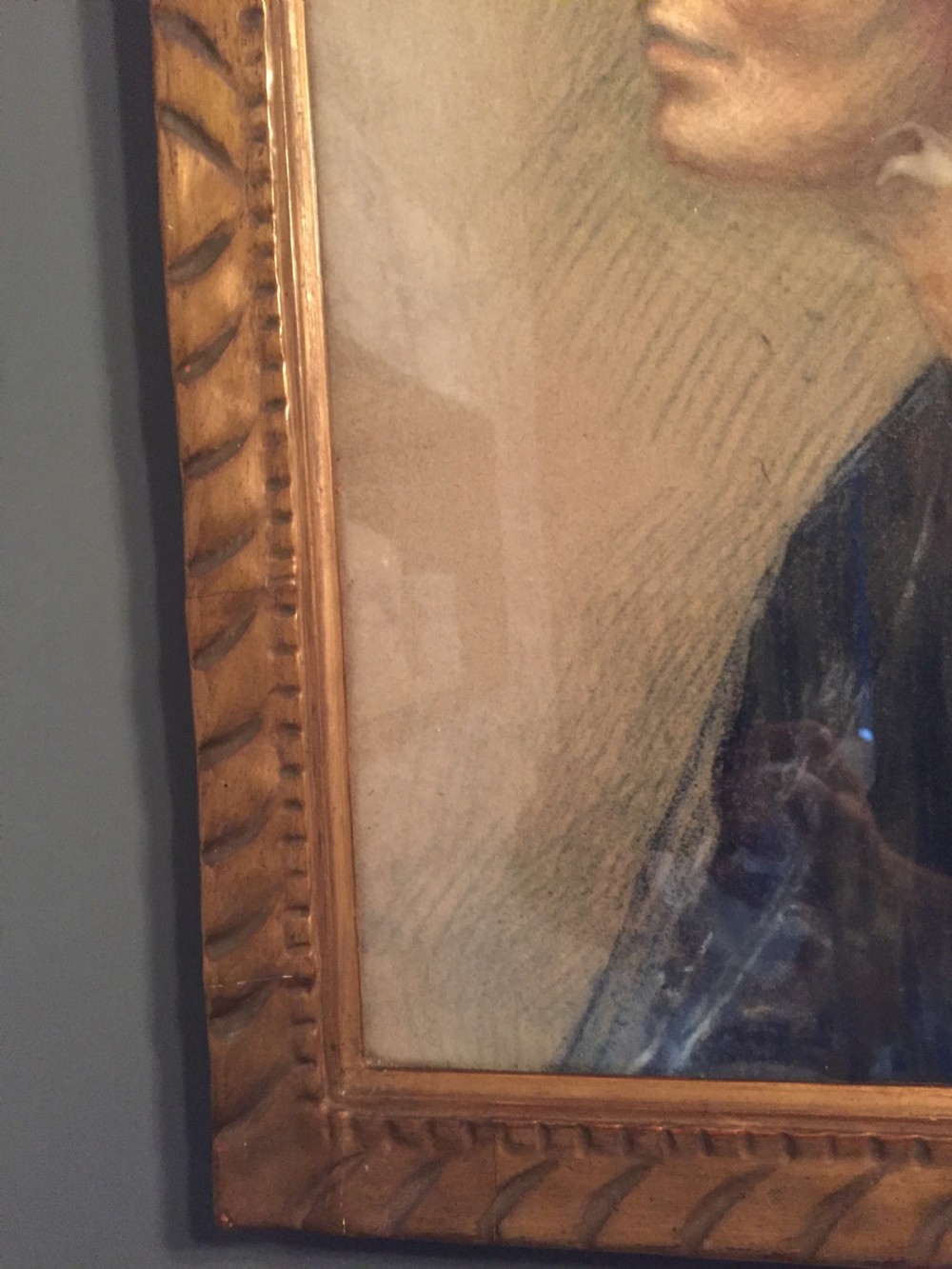 A pastel portrait from the Art Deco era. View V