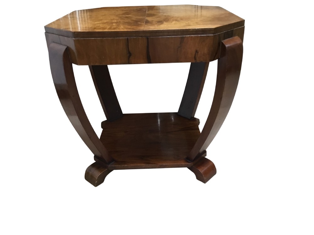 An Art Deco Walnut Occassional Table