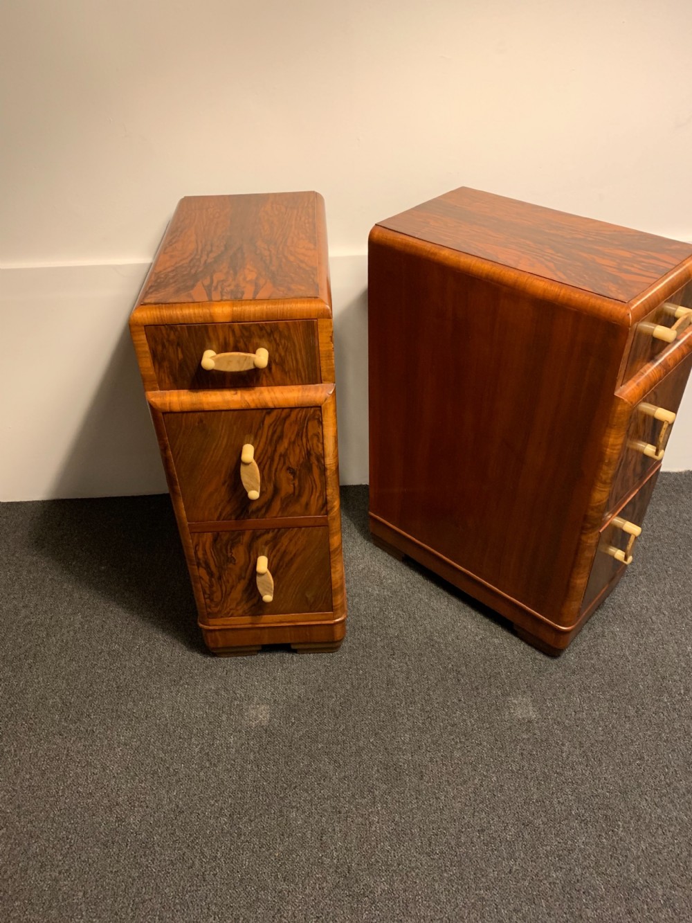 A pair of Art Deco bedside cabinets View IV