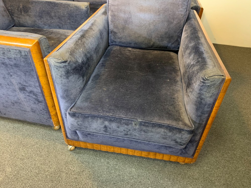 Art Deco Three Piece Suite for Reupholstery  View XIII