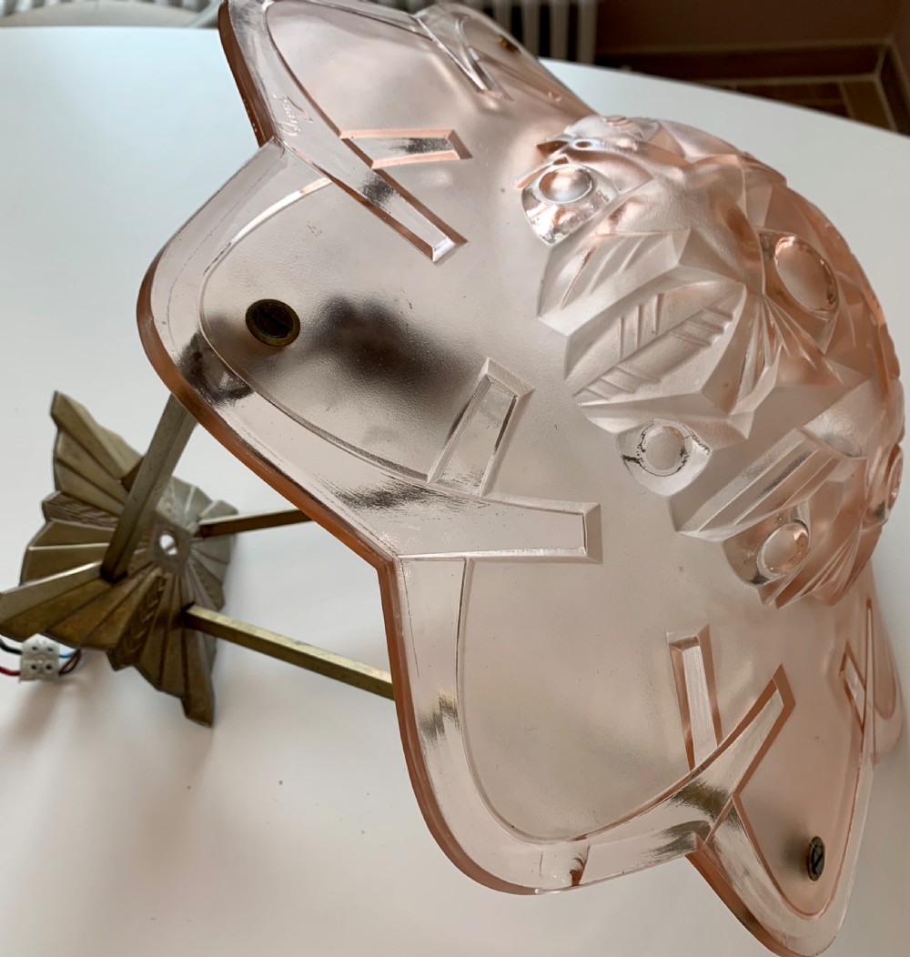 Art Deco Pendant Light by Degue. View VII