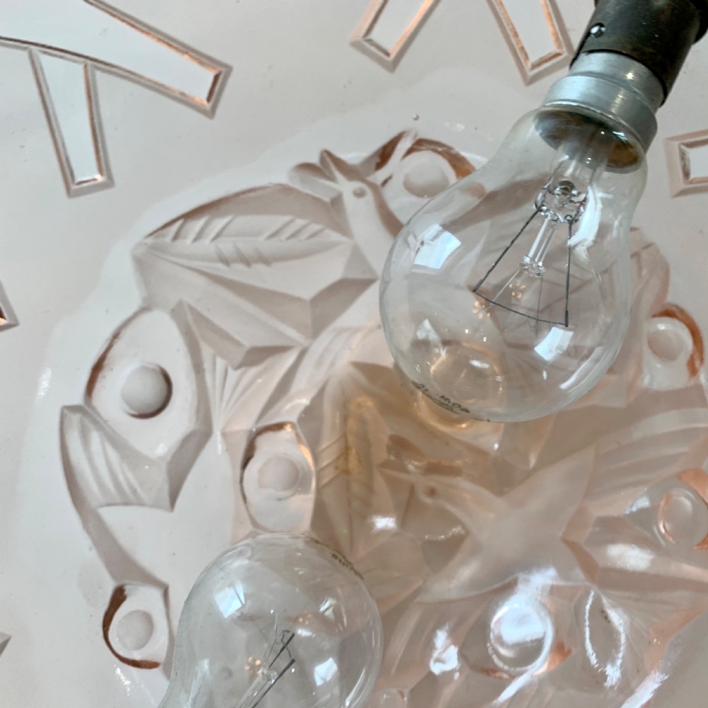 Art Deco Pendant Light by Degue. View XI