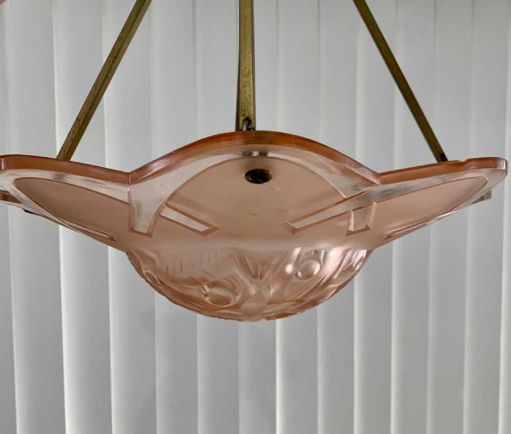 Art Deco Pendant Light by Degue. View XIII