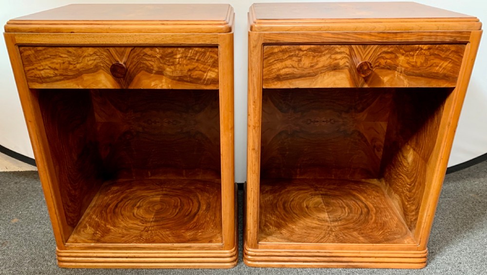 A French Art Deco Bed and A Pair of Matching Bedside Cabinets View IV