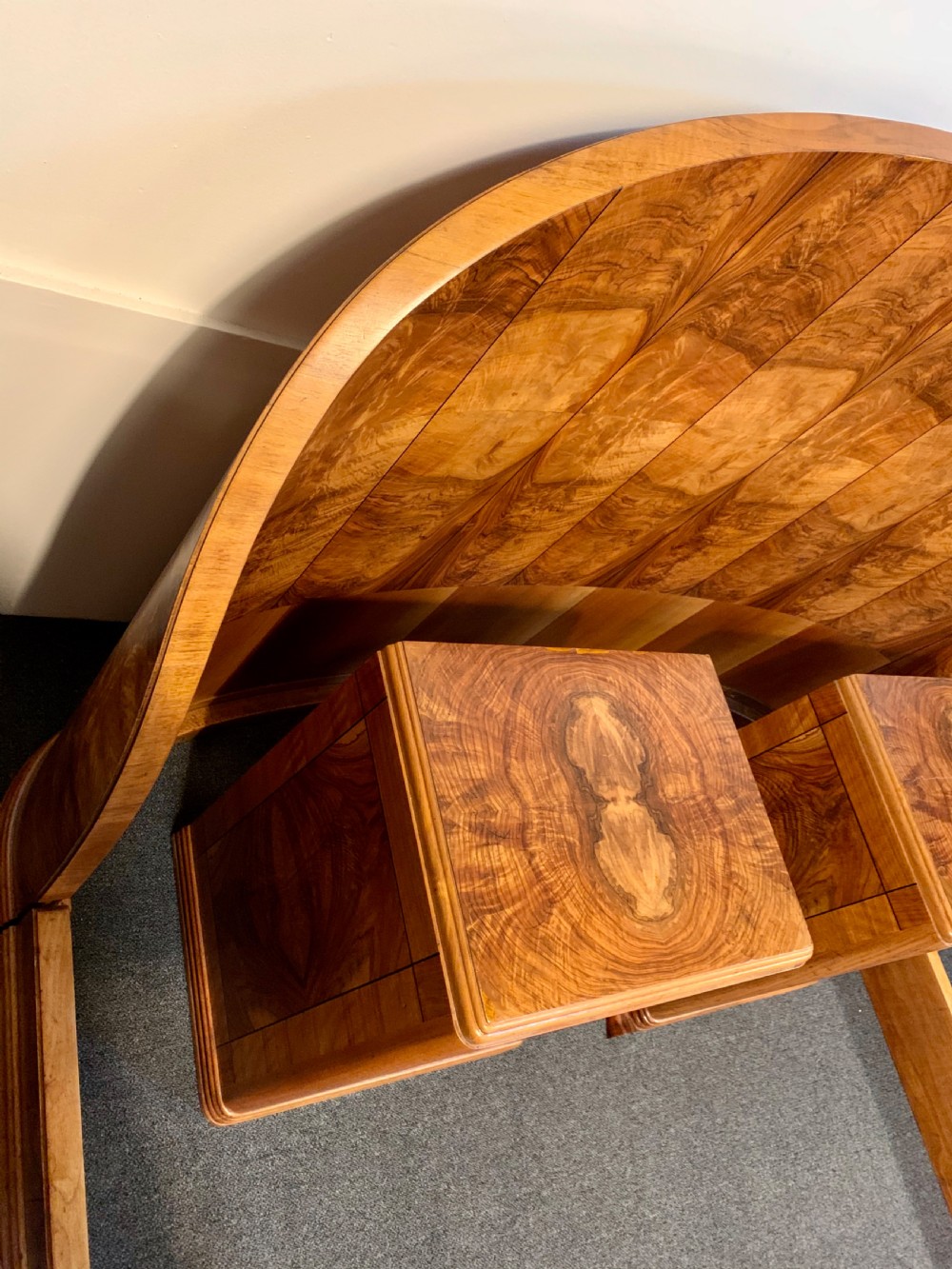A French Art Deco Bed and A Pair of Matching Bedside Cabinets View IX