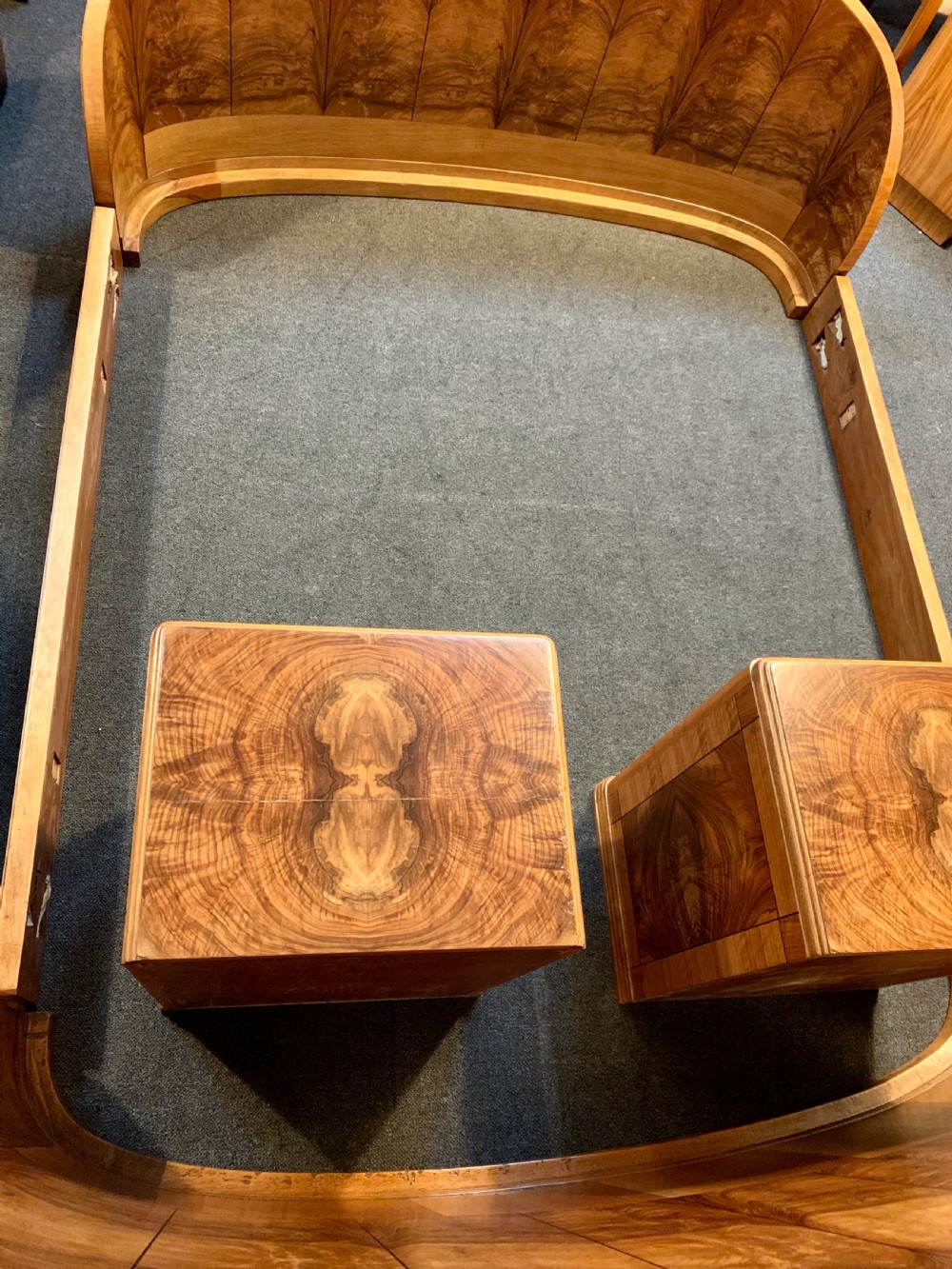 A French Art Deco Bed and A Pair of Matching Bedside Cabinets View XI