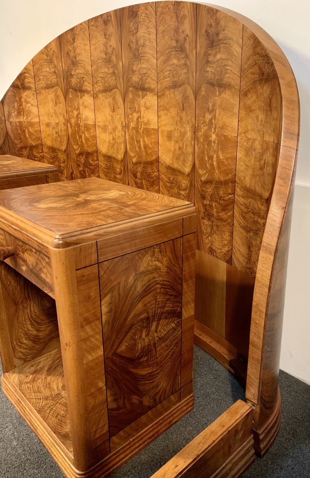 A French Art Deco Bed and A Pair of Matching Bedside Cabinets View XIV