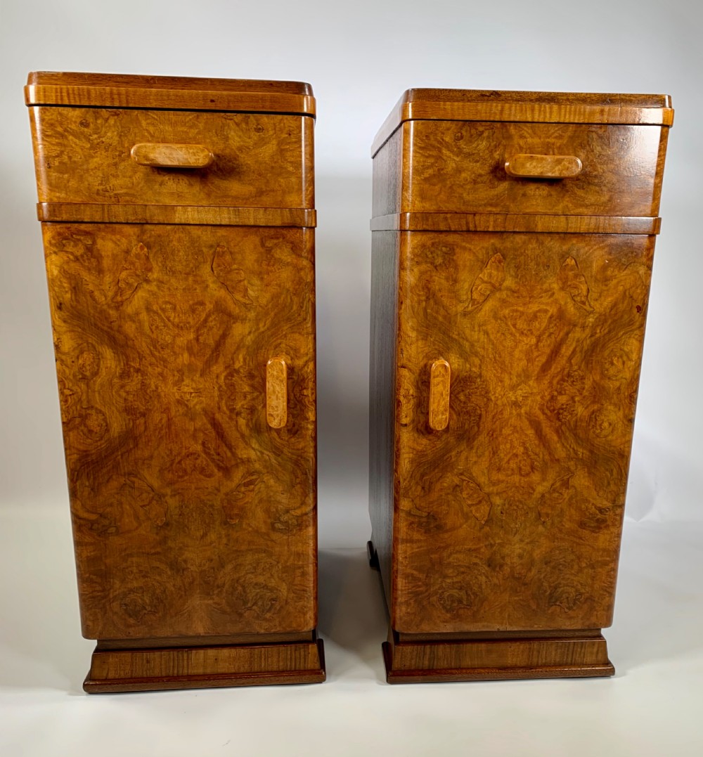 A Pair of Art Deco Bedside Cabinets