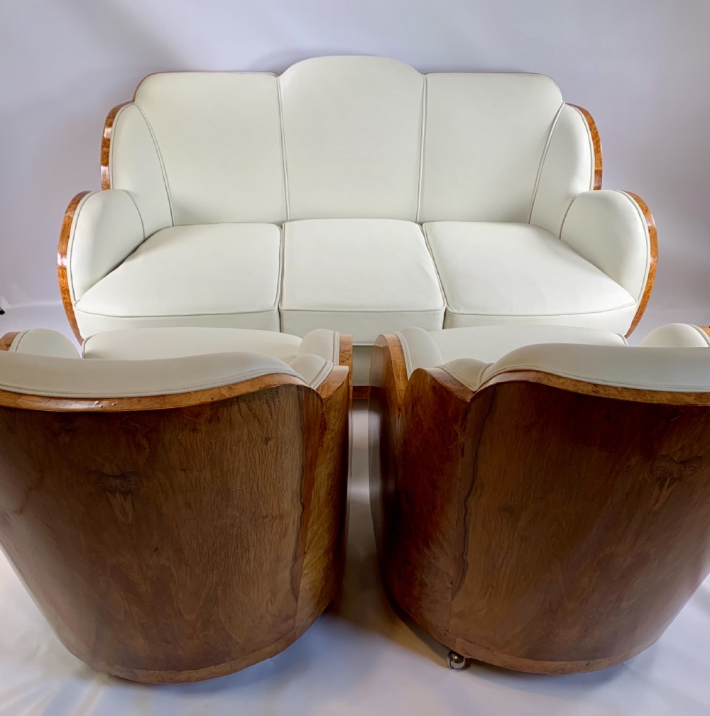 Art Deco three piece cloud suite by Harry and Lou Epstein View IV
