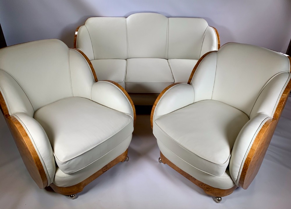 Art Deco three piece cloud suite by Harry and Lou Epstein View VII