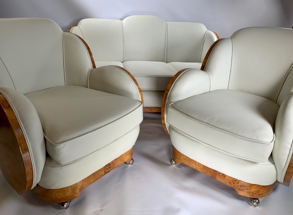 Art Deco three piece cloud suite by Harry and Lou Epstein View VIII