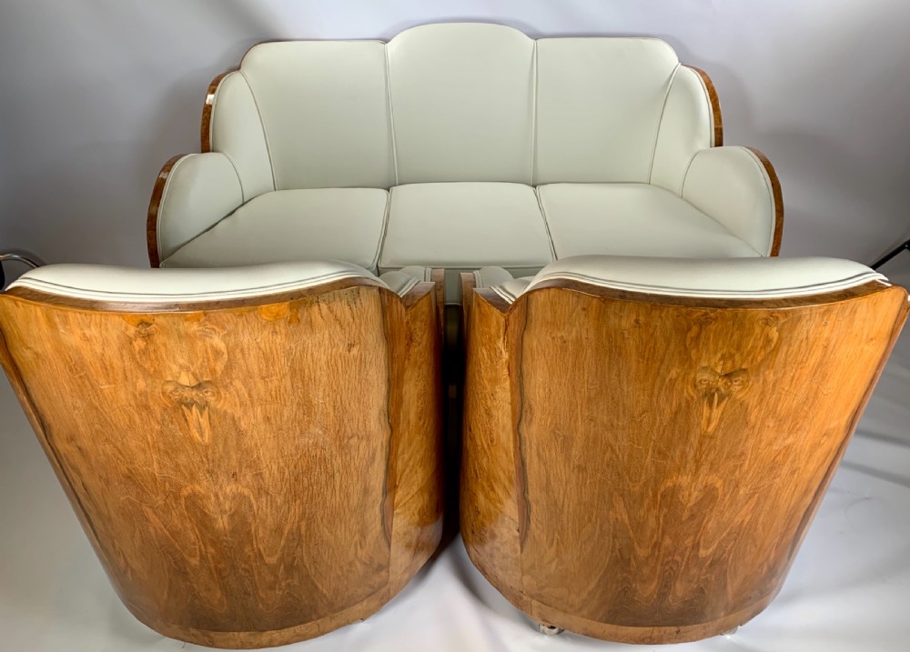 Art Deco three piece cloud suite by Harry and Lou Epstein View IX