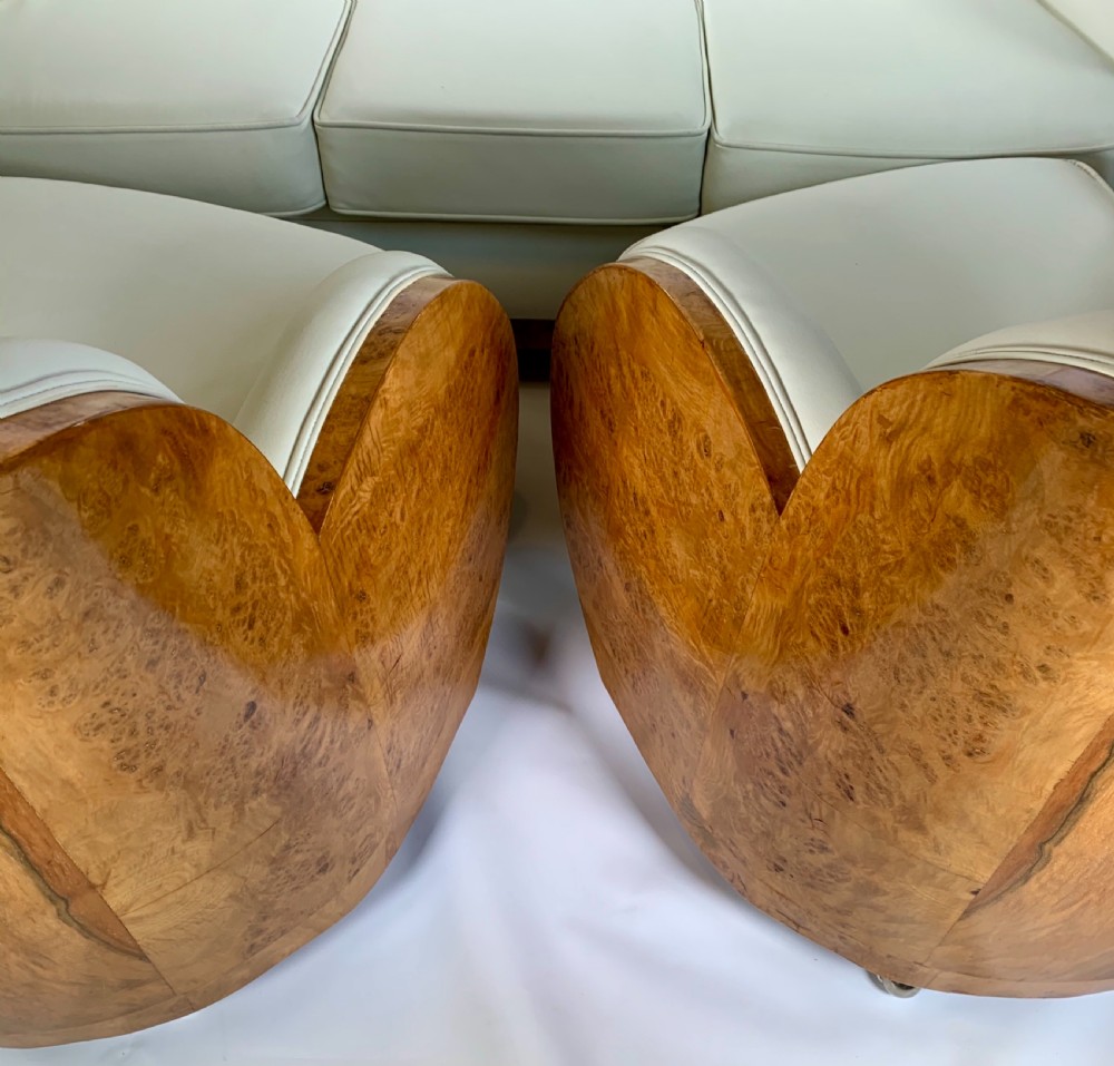 Art Deco three piece cloud suite by Harry and Lou Epstein View X