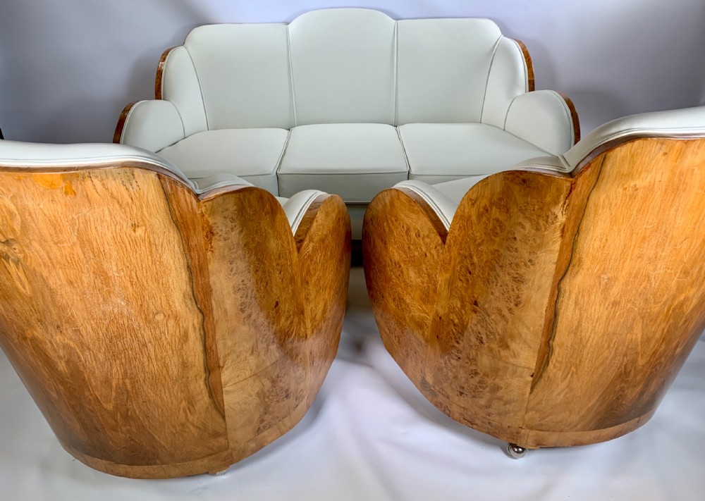 Art Deco three piece cloud suite by Harry and Lou Epstein View XI