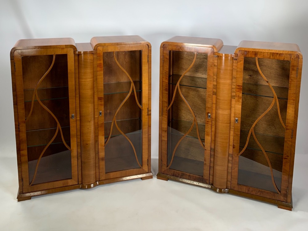 A Pair of Art Deco Display Cabinets