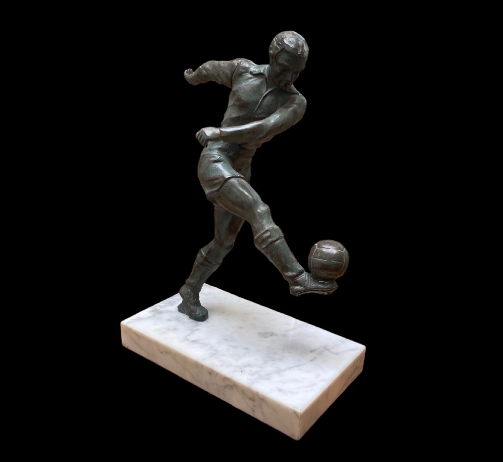 Art Deco Sculpture of a Footballer