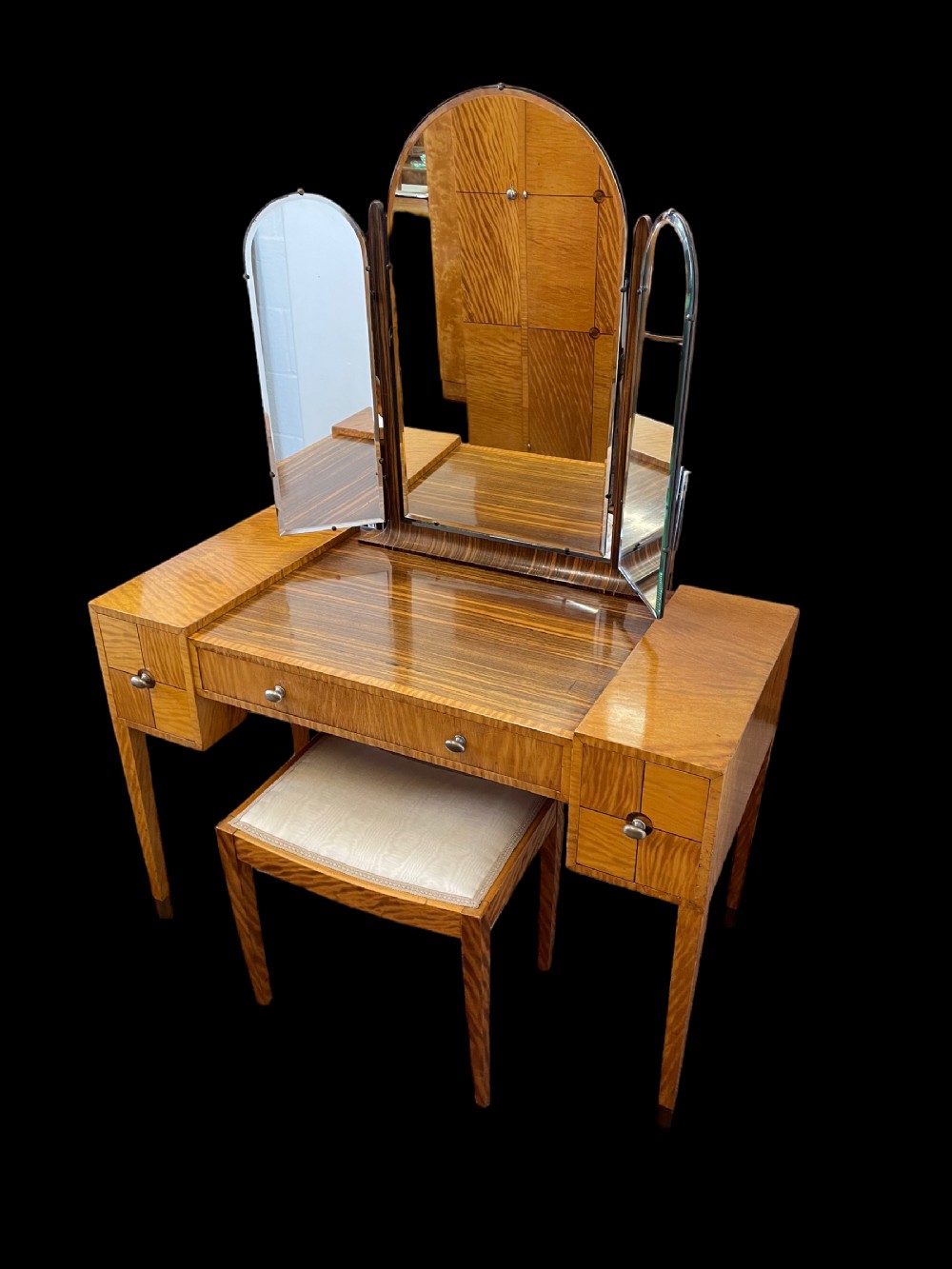 Exceptional Art Deco Dressing Table and matching Stool
