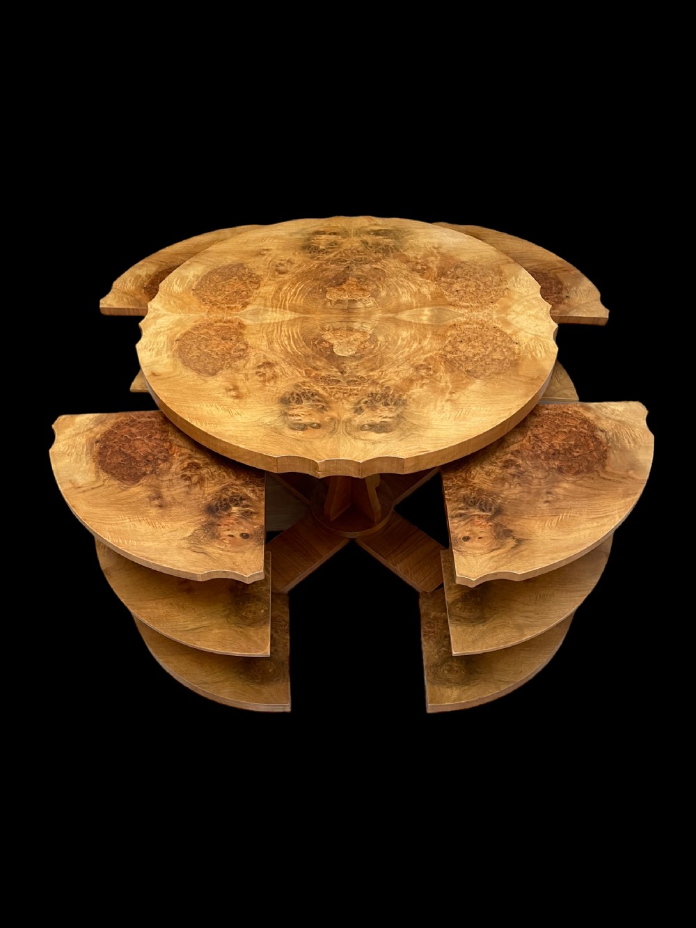 Art Deco Nest of Five tables by Harry and Lou Epstein 