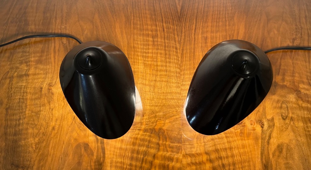 A pair of Art Deco Czech Bakelite desk or wall lamps by ESC Elektrosvit circa 1935. View XIII