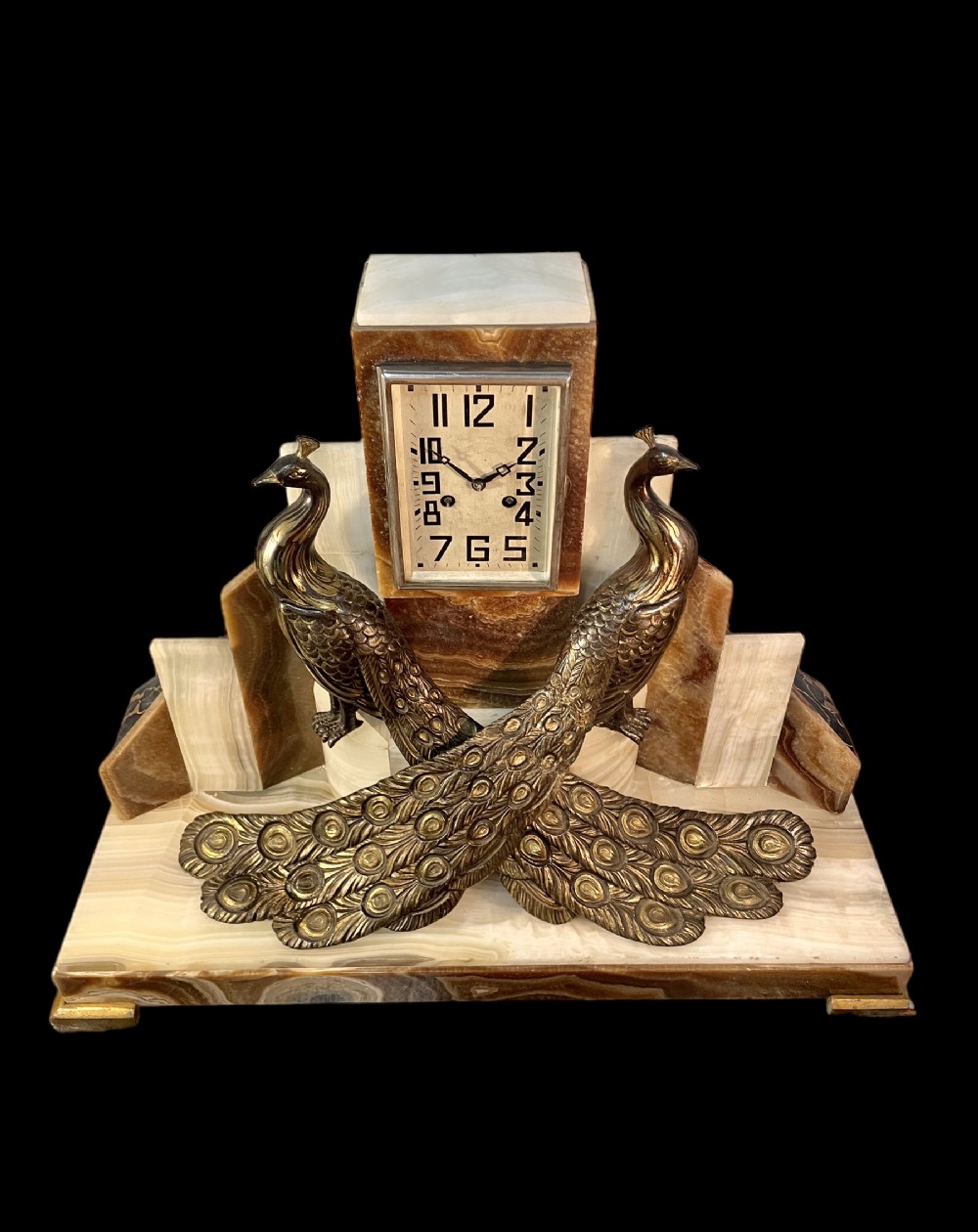  ‘The Peacock’  Art Deco Clock