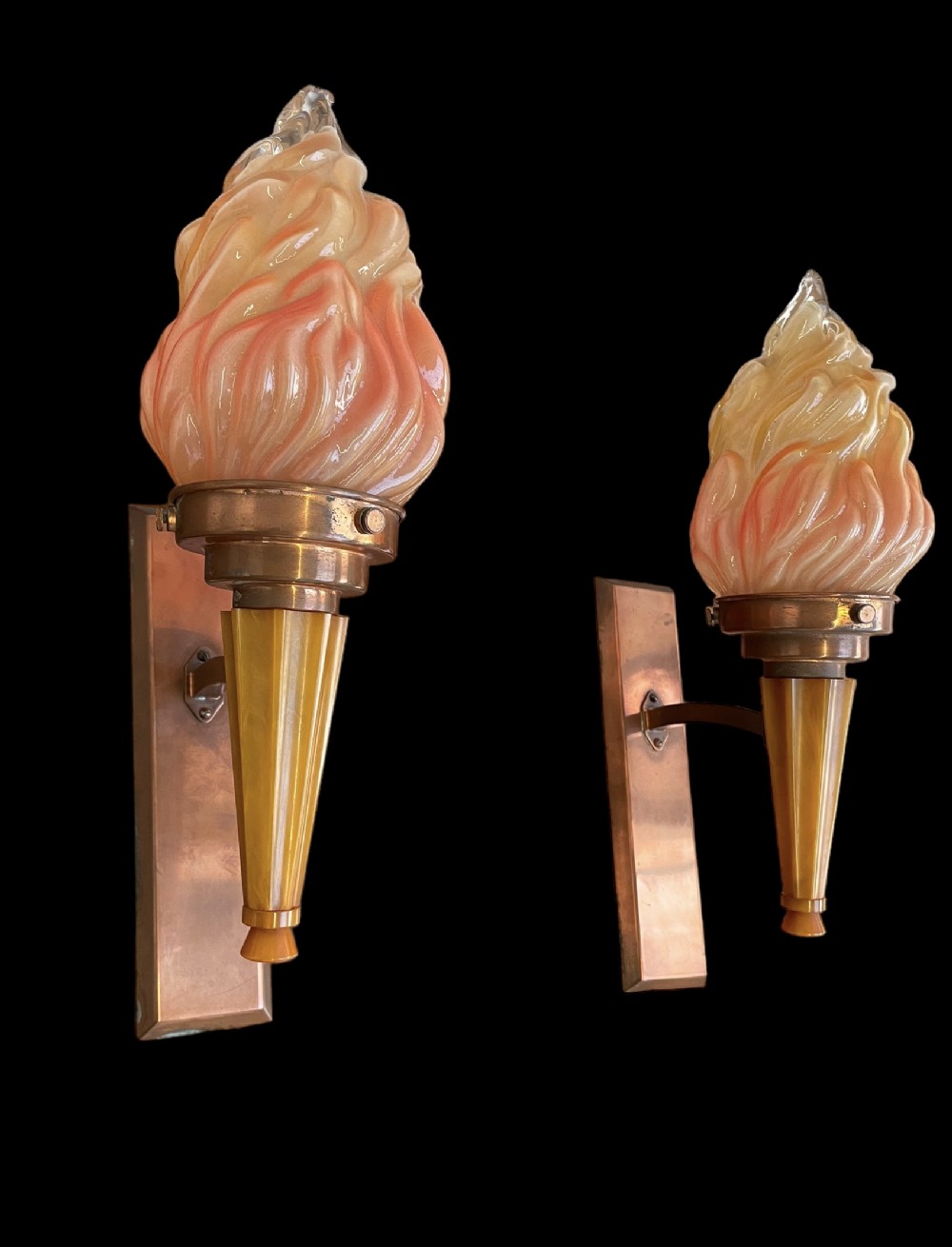 Pair of Art Deco Wall Lights