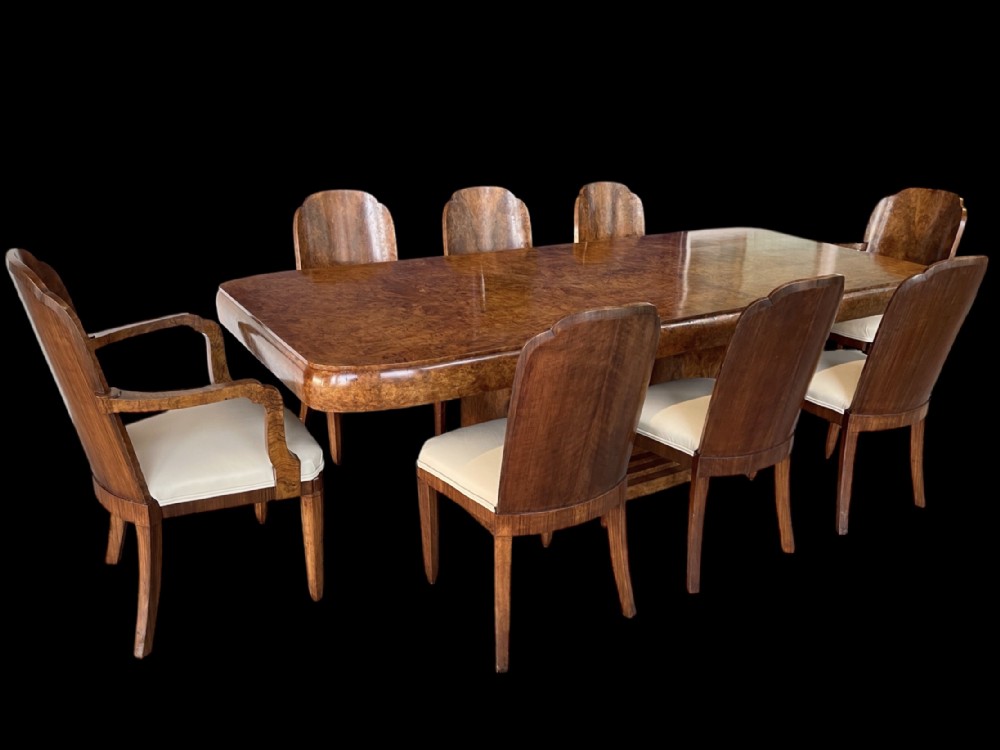 Art Deco Hille Dining table and Eight Chairs