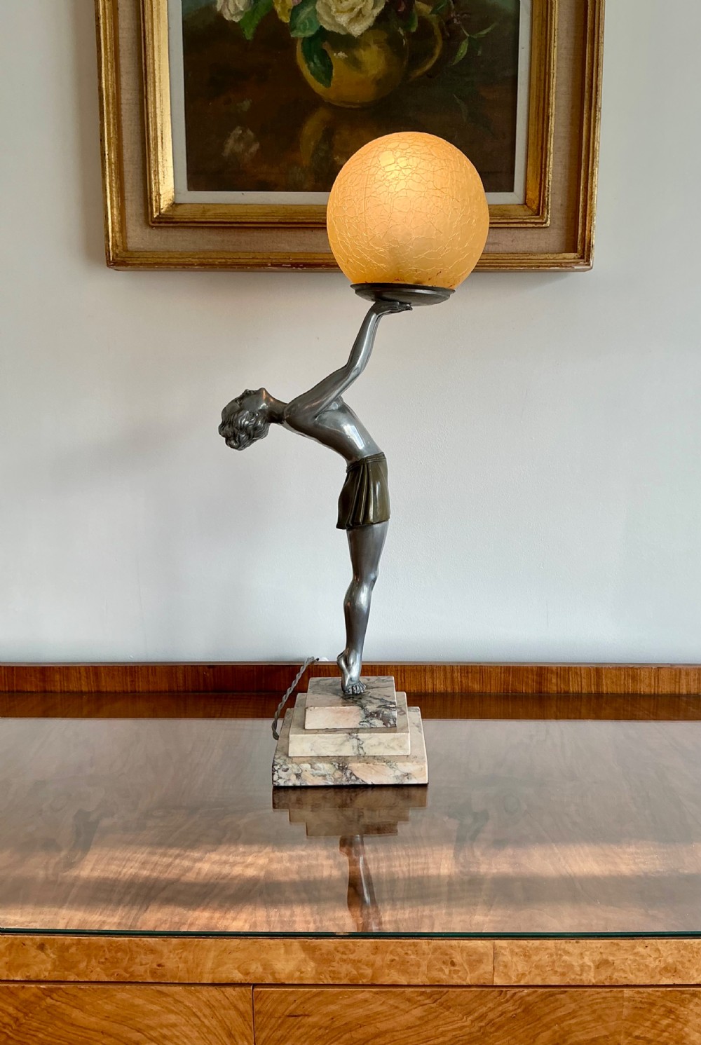 Art Deco Lady Lamp View III